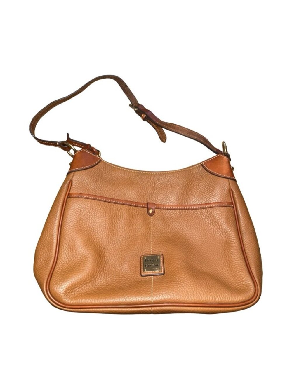Dooney Bourke Women's Leather Shoulder Bag Brown Tan Canvas - Picture 2 of 9
